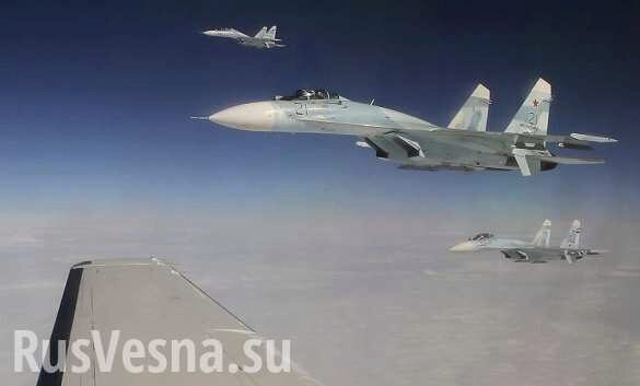 Российский Су-27 перехватил американский самолёт-разведчик над Балтикой (ВИДЕО)