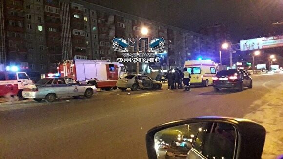 В Челябинске в ДТП с такси пострадала семья с двумя детьми