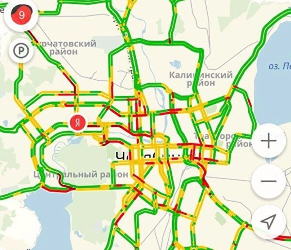 Челябинск карта пробки