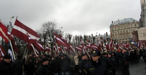 Сегодня в Риге прошло шествие участников латышского легиона СС