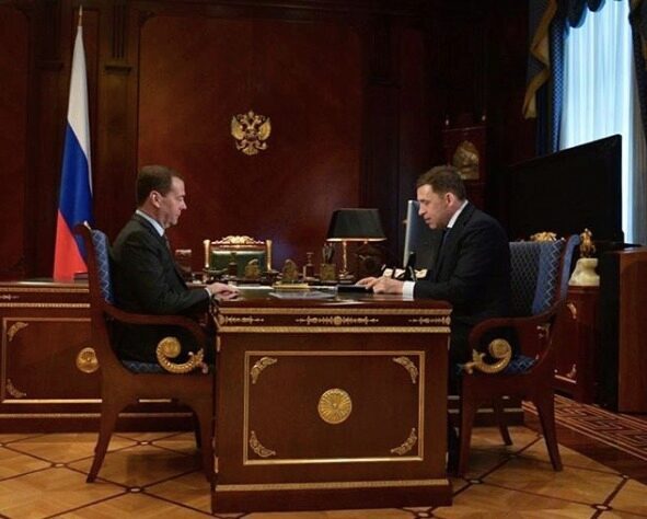 Евгений Куйвашев встретился с премьер-министром РФ Дмитрием Медведевым