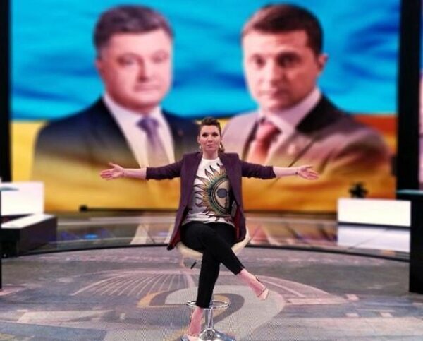 Ольге Скабеевой не понравилась логика Владимира Зеленского относительно ведущей теледебатов с Петром Порошенко