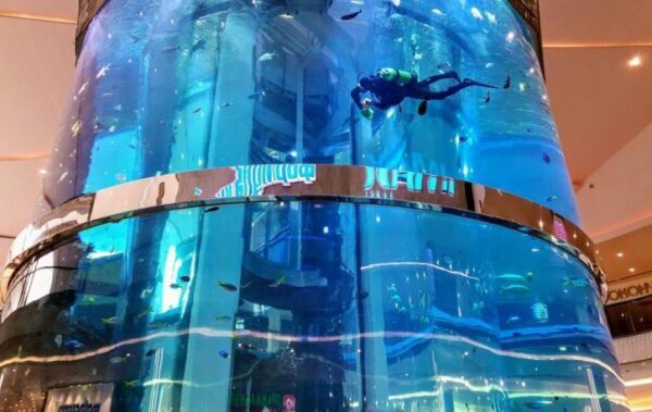 В Московском ТЦ «Океания» прорвало огромный аквариум