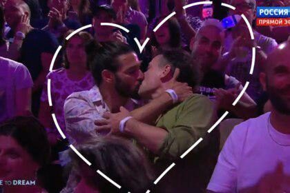 «Россия 1» показала двух целующихся мужчин на «Евровидении»