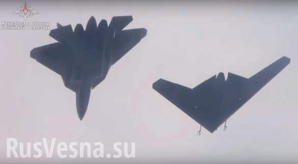 СРОЧНО: Первый совместный полёт ударного «Охотника» и Су-57 (ВИДЕО)