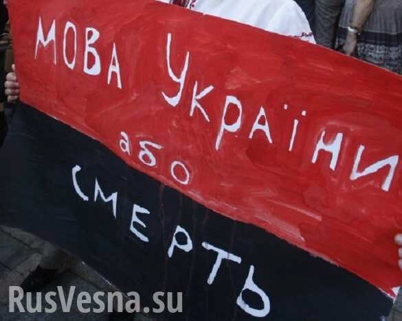 Украинские фашисты против всего русского: Им не хватает букв, чтобы нормально издавать звуки (ВИДЕО)