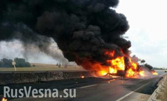 На Донбассе подорвался грузовик с украинскими военными