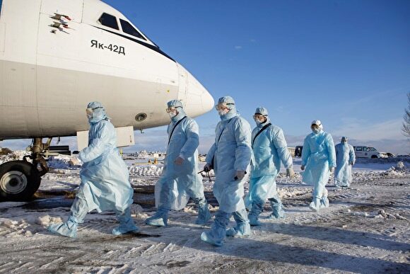 В Челябинске отработали действия при заражении коронавирусом. Фоторепортаж
