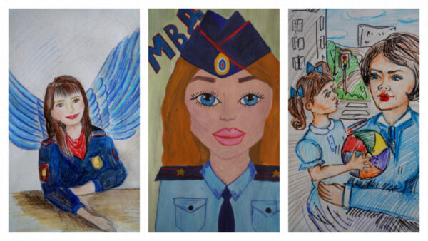 Дети в Липецкой области нарисовали инспекторов по делам несовершеннолетних