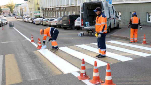 На улицах Липецка обновят около 70 тысяч квадратных метров дорожной разметки