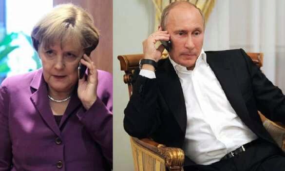 Меркель позвонила Путину и поддержала осуждение позиции Киева по Донбассу