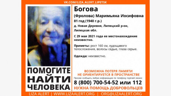 В Липецком районе шестой день ищут 81-летнюю женщину