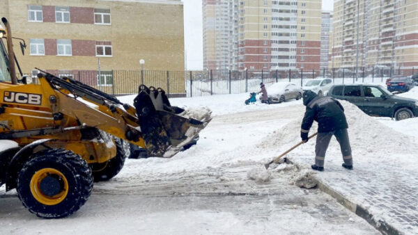 В Липецке чиновники проверили, хорошо ли очищены дворы от снега