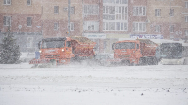 В Липецке на борьбу со снегопадом вышли 130 дворников и 77 машин