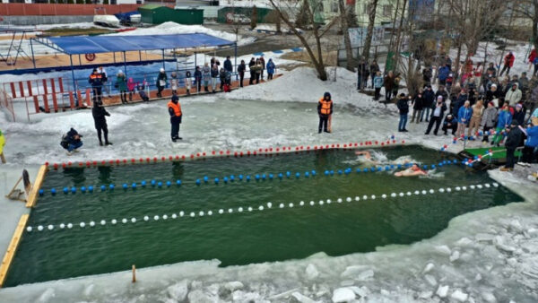 Липецкие моржи провели чемпионат по зимнему плаванию