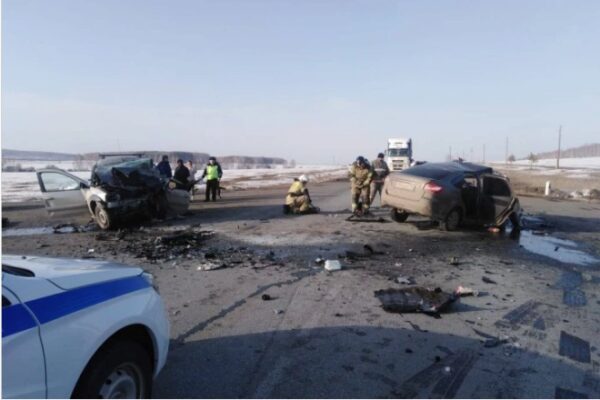 На Южном Урале четыре человека погибли в лобовом ДТП