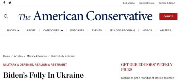 Украина становится величайшей внешнеполитической ошибкой США - The American Conservative