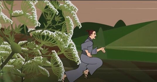 В Сети появился актуальный мультфильм про убегающего от борщевика Беглова